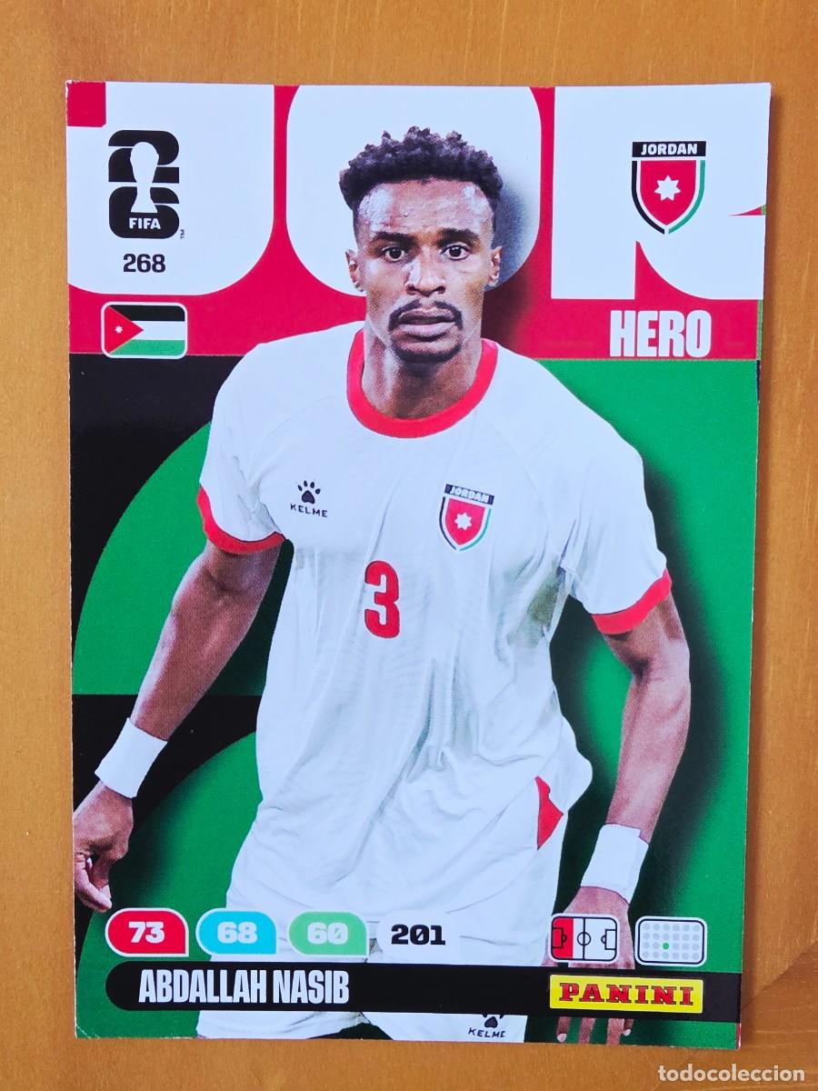 Cromos de f&uacute;tbol: 268 Abdallah Nasib, Hero, Jordania, Adrenalyn XL Fifa World Cup 2026 Mundial 26