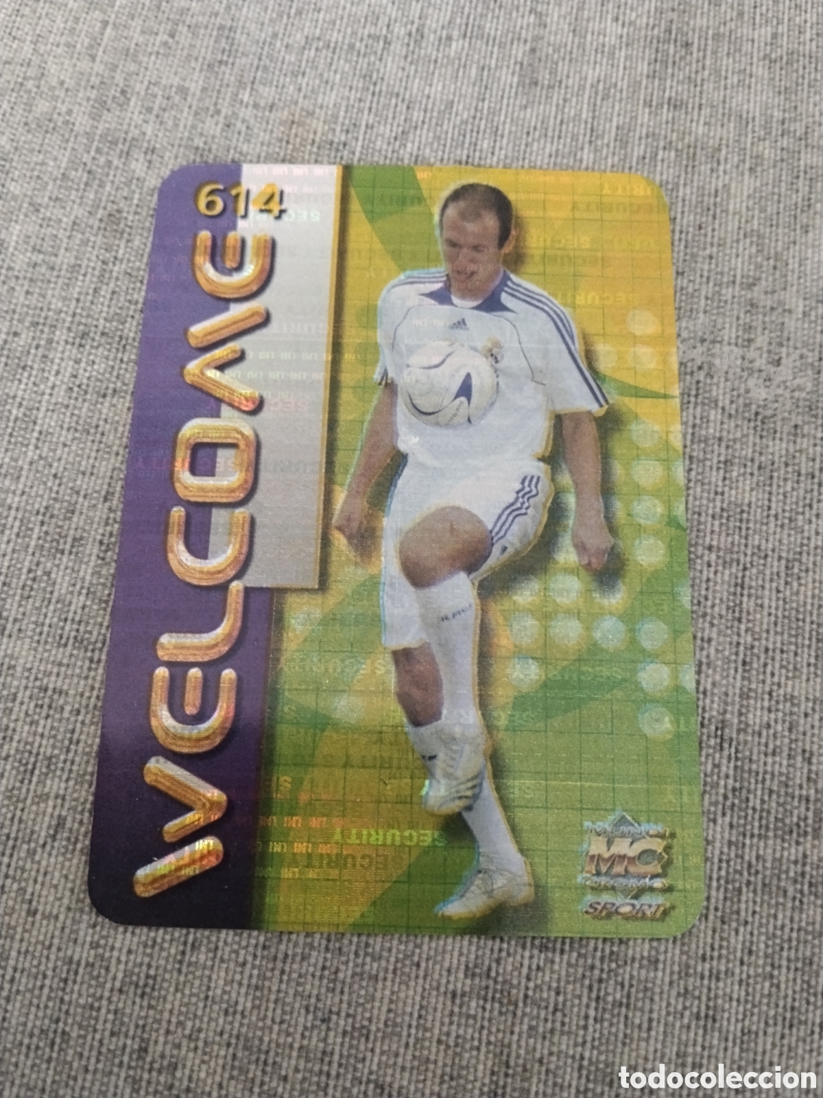 Football Stickers: MUNDICROMO 2008 - WELCOME 614 ROBBEN / REAL MADRID CF - SECURITY HORIZONTAL INVERTIDO