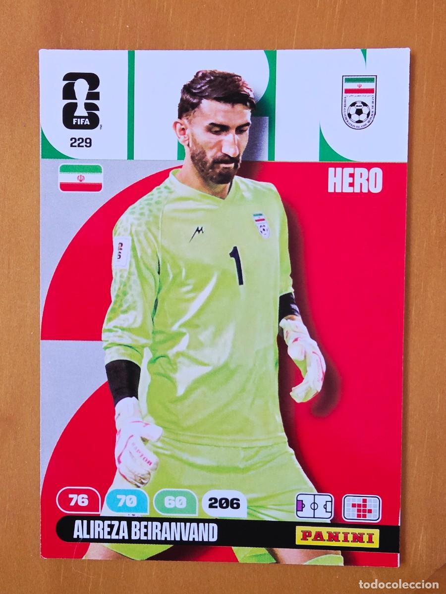 Cromos de f&uacute;tbol: 229 Alireza Beiranvand, Hero Rep&uacute;blica Isl&aacute;mica de Ir&aacute;n, Adrenalyn XL Fifa World Cup 2026 Mundial 26