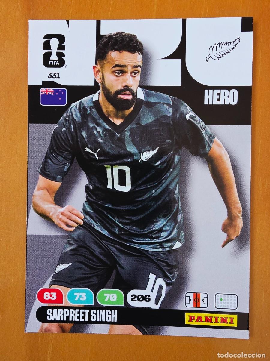 Cromos de f&uacute;tbol: 331 Sarpreet Singh, Hero, Nueva Zelanda, Adrenalyn XL Fifa World Cup 2026 Mundial 26