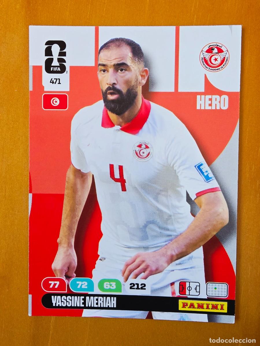 Cromos de f&uacute;tbol: 471 Yassine Meriah, Hero, T&uacute;nez, Adrenalyn XL Fifa World Cup 2026 Mundial 26