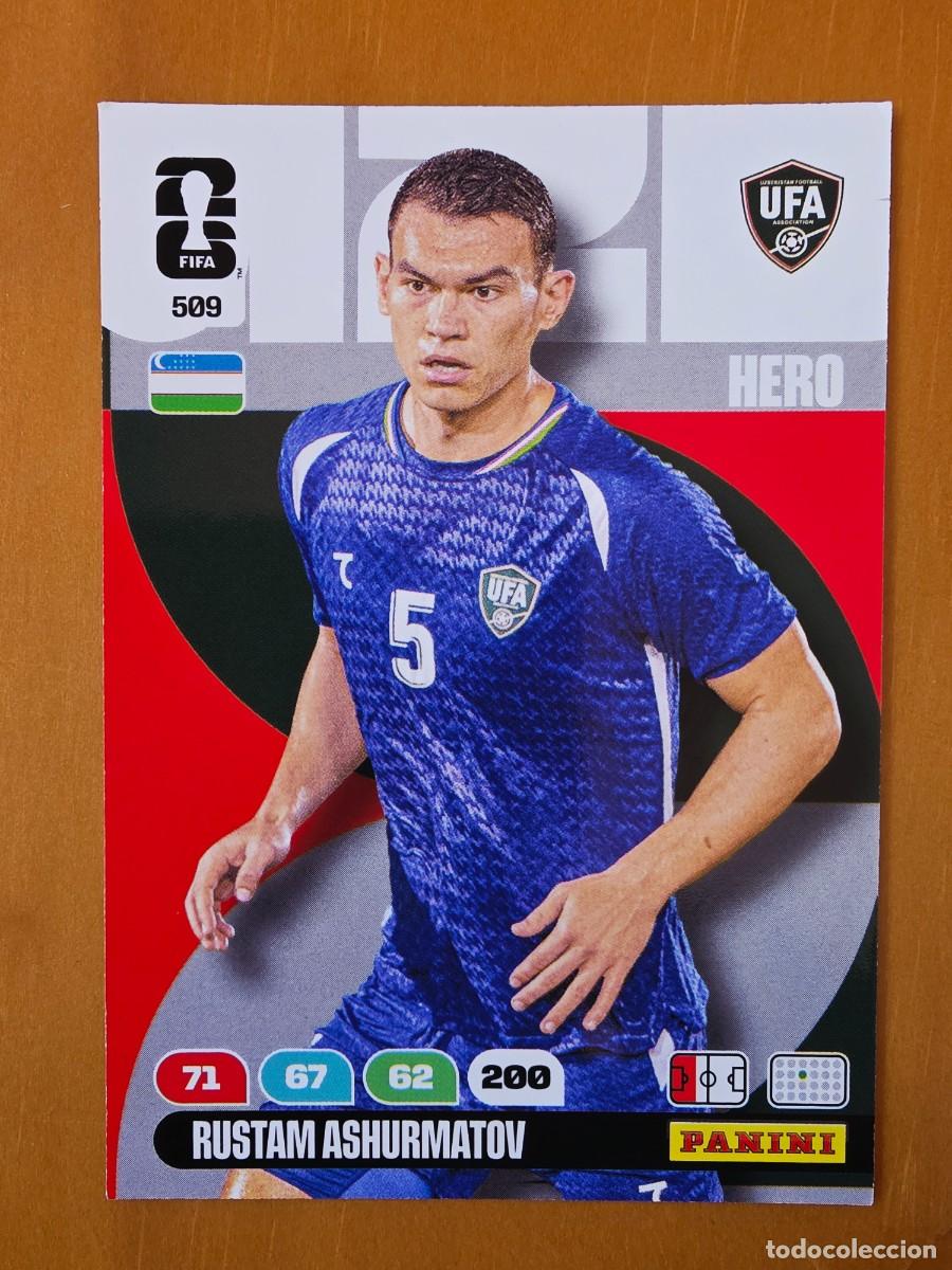 Cromos de f&uacute;tbol: 509 Rustam Ashurmatov, Hero, Uzbekist&aacute;n, Adrenalyn XL Fifa World Cup 2026 Mundial 26