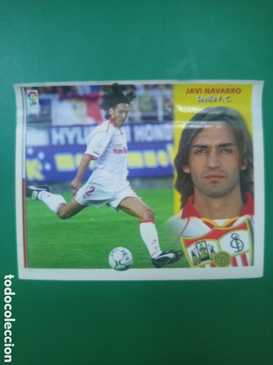 Football Stickers: ❇️ CROMO ⚽ JAVI NAVARRO SEVILLA LIGA 02 03 2002 2003 LFP ESTE PANINI DESPEGADO EN VENTANILLA ❇️