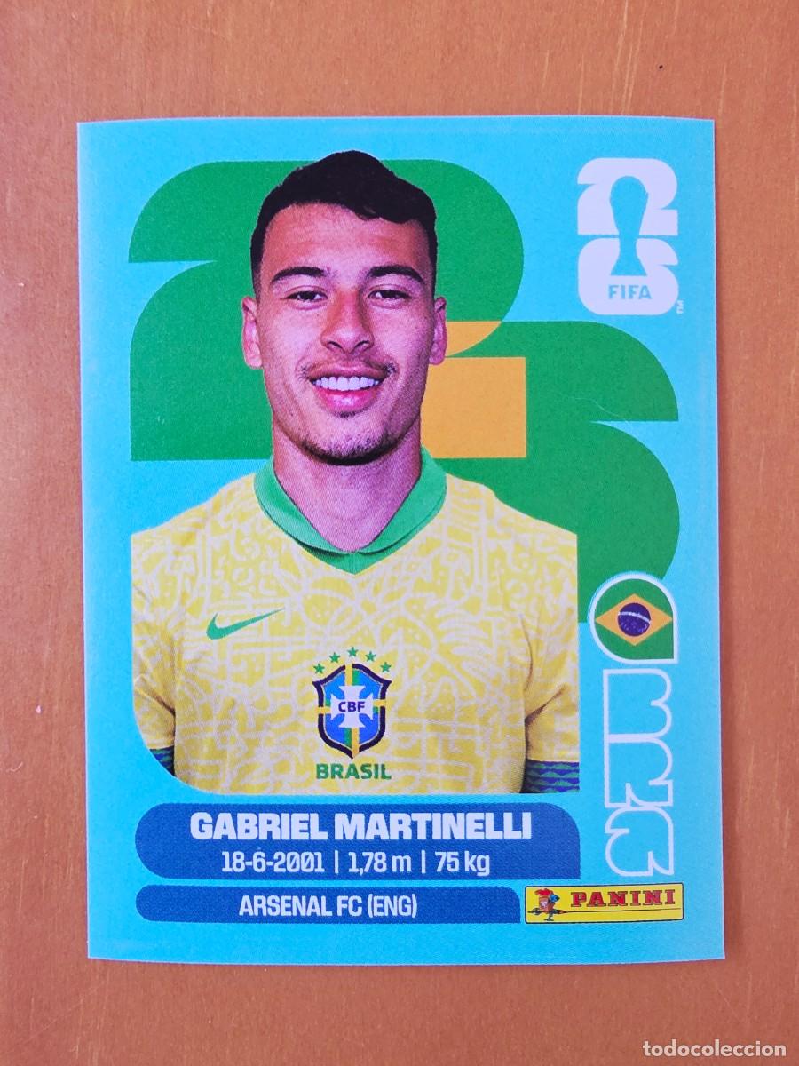 Cromos de f&uacute;tbol: BRA 18 Gabriel Martinelli, Brasil, Panini FIFA World Cup Mundial 2026 Sticker