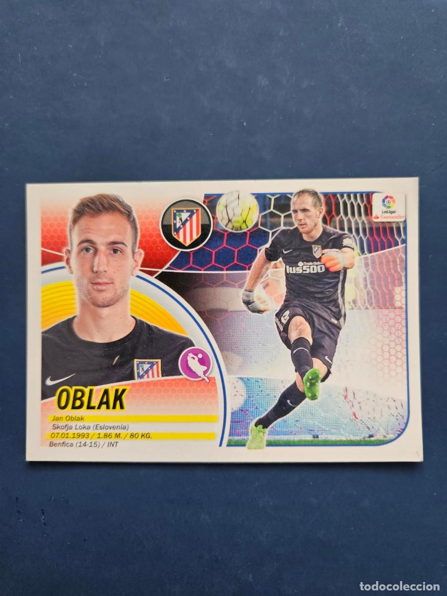 Cromos de f&uacute;tbol: N&ordm; 1 OBLAK ATLETICO MADRID LOGO NUEVO LIGA ESTE 16 17 2016 2017 SIN PEGAR NUNCA PEGADO