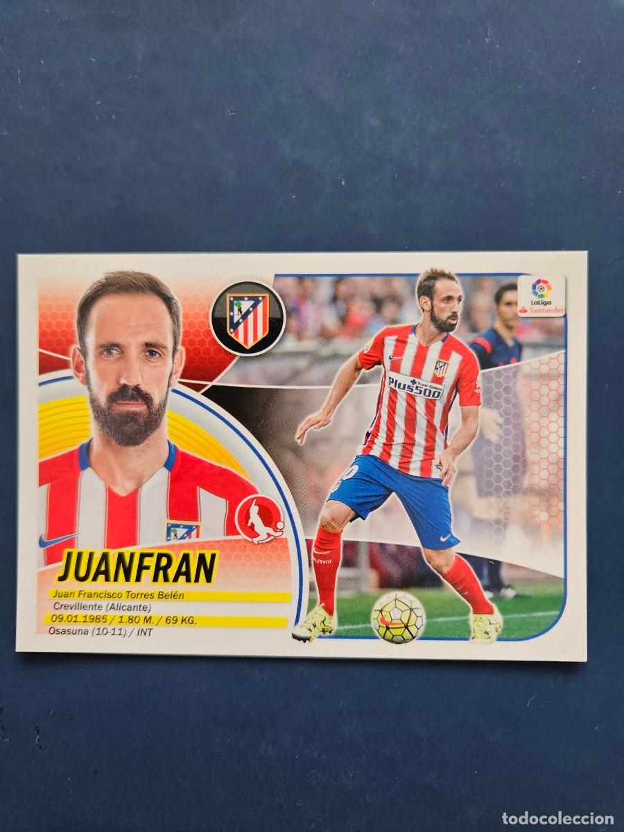Cromos de f&uacute;tbol: N&ordm; 3 JUANFRAN ATLETICO MADRID LOGO NUEVO LIGA ESTE 16 17 2016 2017 SIN PEGAR NUNCA PEGADO