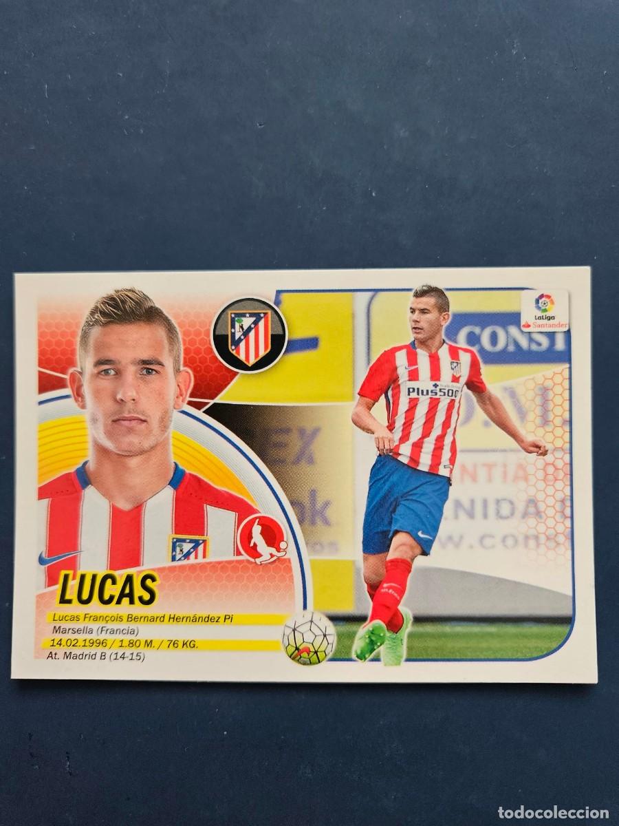 Cromos de f&uacute;tbol: N&ordm; 6B LUCAS ATLETICO MADRID LOGO NUEVO LIGA ESTE 16 17 2016 2017 SIN PEGAR NUNCA PEGADO