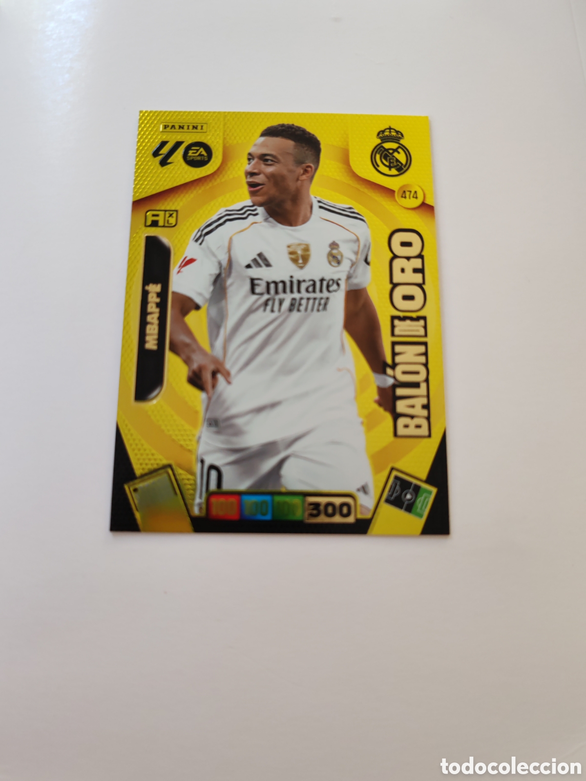 Cromos de f&uacute;tbol: Cromo Adrenalyn 2025 2026 / 25 26 Bal&oacute;n de Oro Mbapp&eacute; 474 Real Madrid