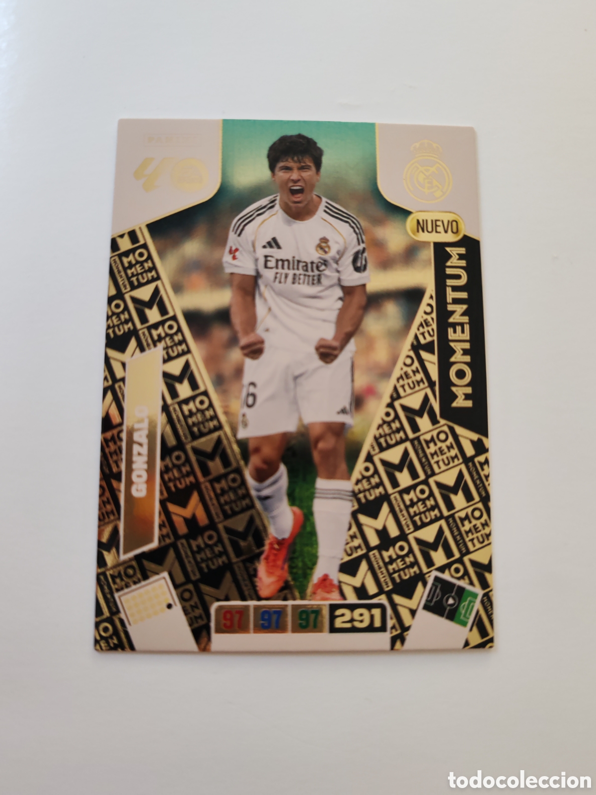 Cromos de f&uacute;tbol: Cromo Adrenalyn 2025 2026 / 25 26 Momentum Gonzalo Real Madrid