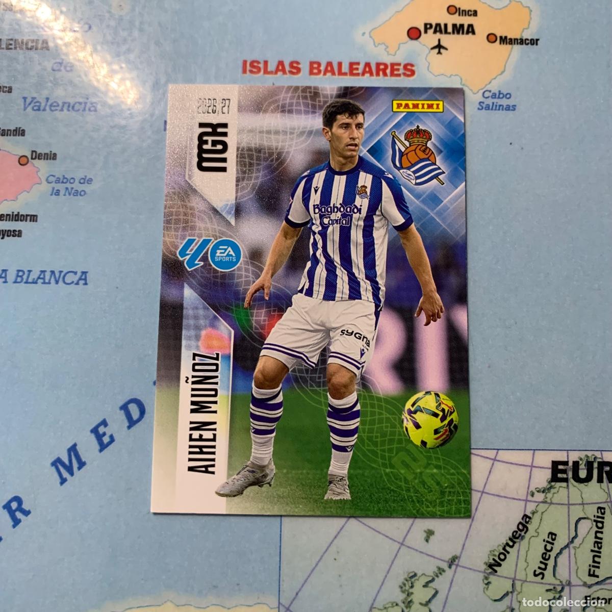 Cromos de f&uacute;tbol: Aihen Mu&ntilde;oz n&uacute;mero 314 de la Real Sociedad megacracks 26-27 2026-2027