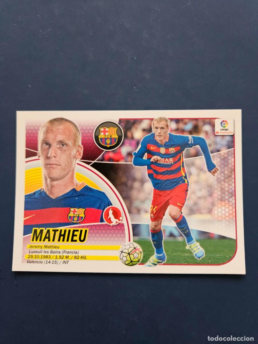 Cromos de f&uacute;tbol: N&ordm; 6A MATHIEU BARCELONA LOGO NUEVO LIGA ESTE 16 17 2016 2017 SIN PEGAR NUNCA PEGADO