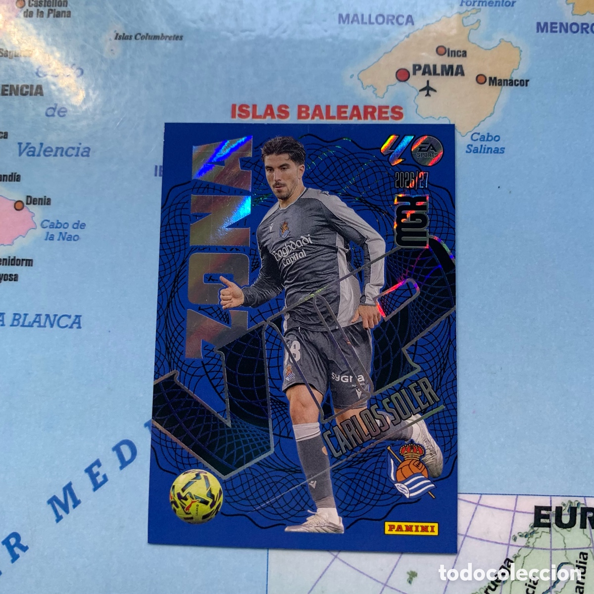 Cromos de f&uacute;tbol: Carlos soler serie vip n&uacute;mero 390 de la Real Sociedad megacracks 26-27 2026-2027