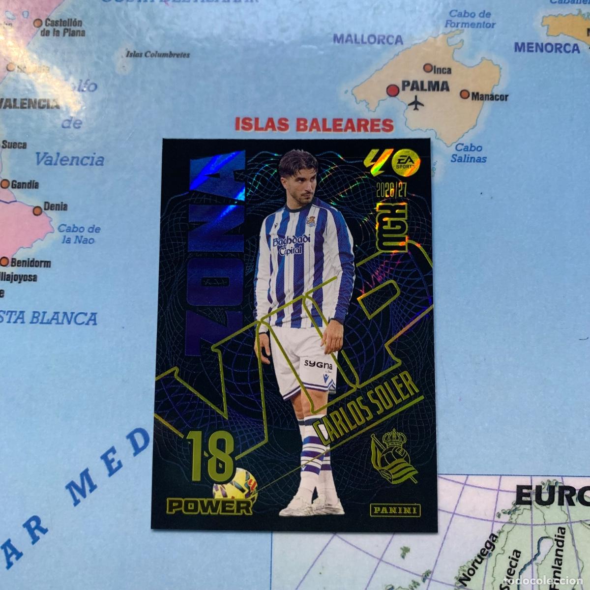 Cromos de f&uacute;tbol: Carlos soler serie vip power n&uacute;mero P390 de la Real Sociedad megacracks 26-27 2026-2027