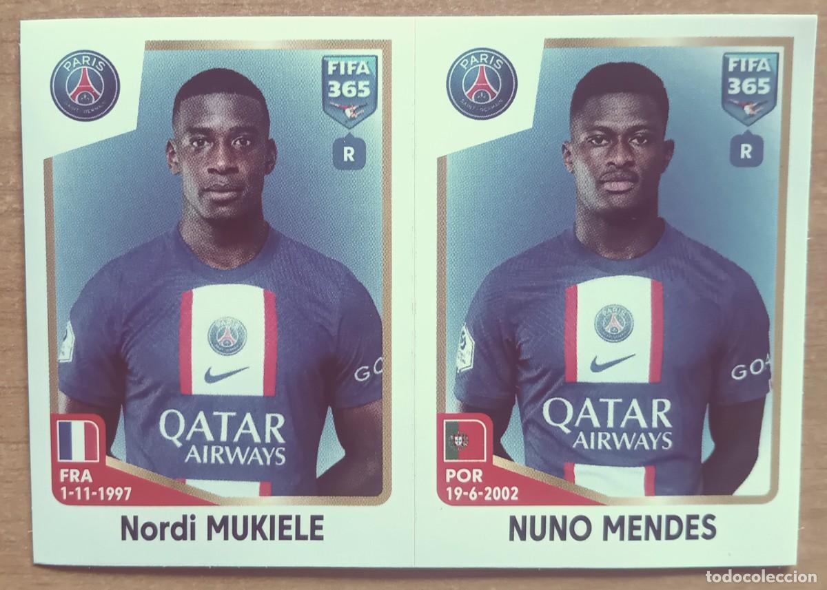 Cartes &agrave; collectionner de Football: Figurina Panini 2022-23 Cromo Fifa 365 2023 Mukiele Nuno Mendes PSG n 218