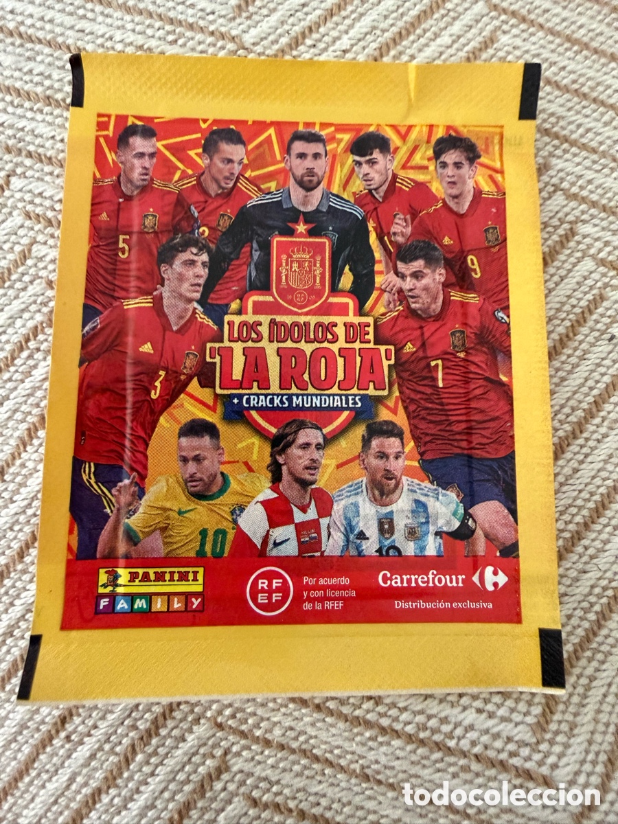 Cromos de f&uacute;tbol: Los &Iacute;dolos de la Roja + Cracks Mundiales&rdquo; Panini, Carrefour Mundial de Catar 2022.