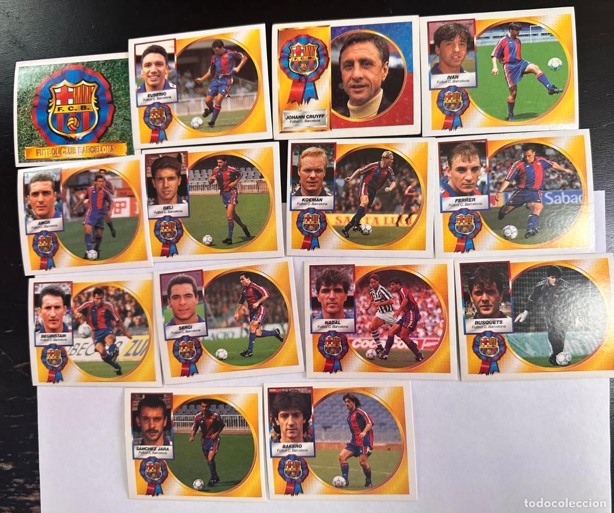 Football Stickers: Lote 14 cromos Fc Barcelona Sanchez Coloca Liga Este 94 95 1994 1995 Sin pegar