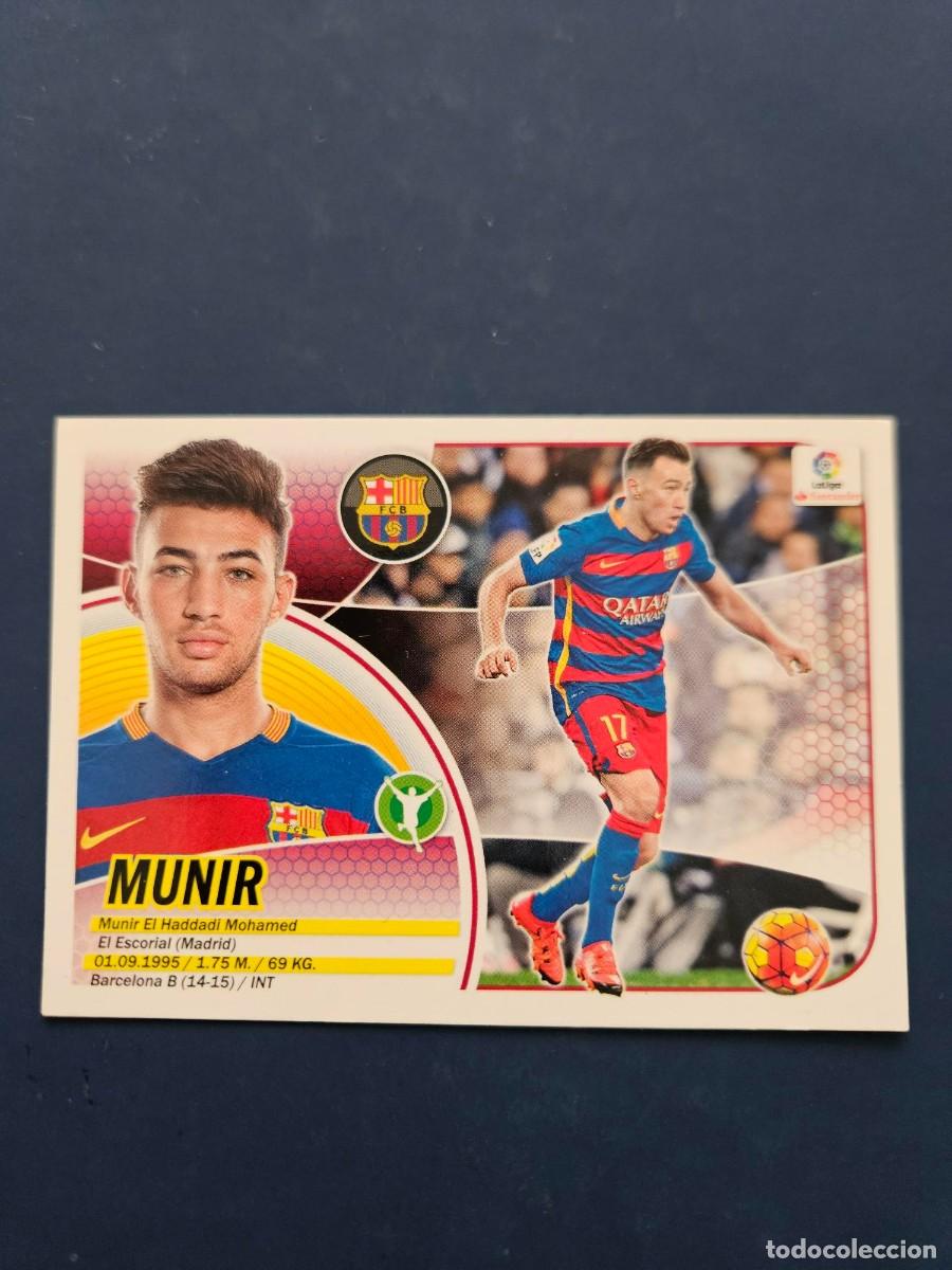 Football Stickers: N&ordm; 13B MUNIR BARCELONA LOGO NUEVO LIGA ESTE 16 17 2016 2017 SIN PEGAR NUNCA PEGADO