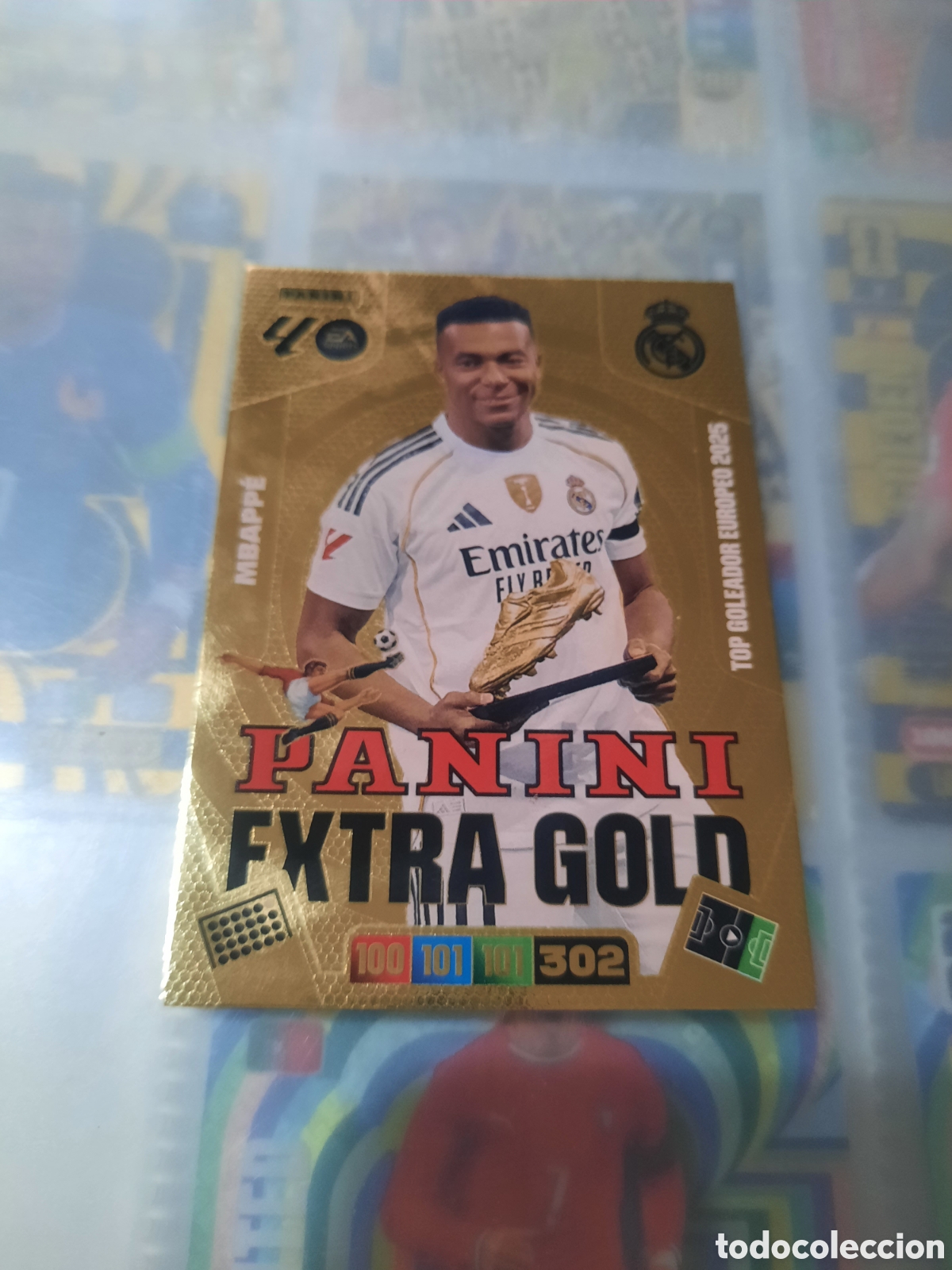 Cromos de Futebol: Adrenalyn 2025 2026 / 25 26 Panini Extra Gold Mbapp&eacute; Real Madrid