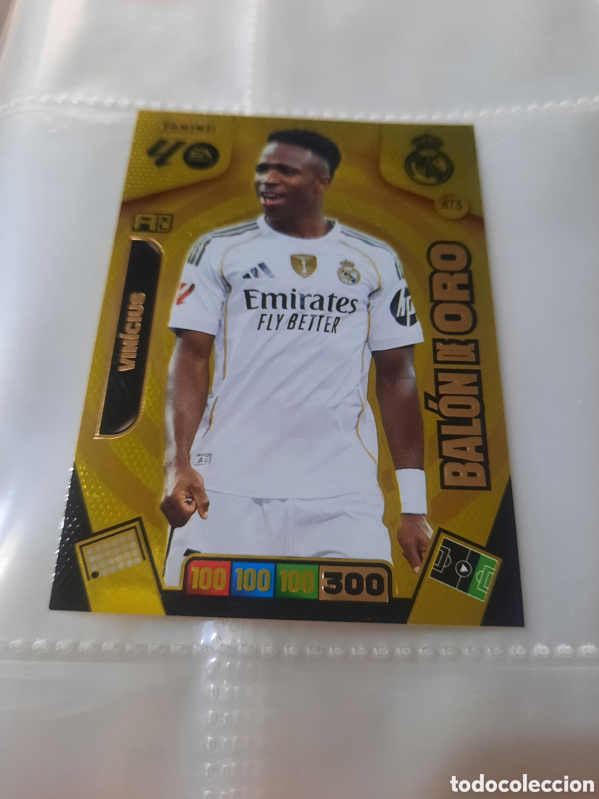 Cromos de f&uacute;tbol: 473 VINICIUS BAL&Oacute;N DE ORO DEL REAL MADRID 25 26 ADRENALYN XL 2025 2026