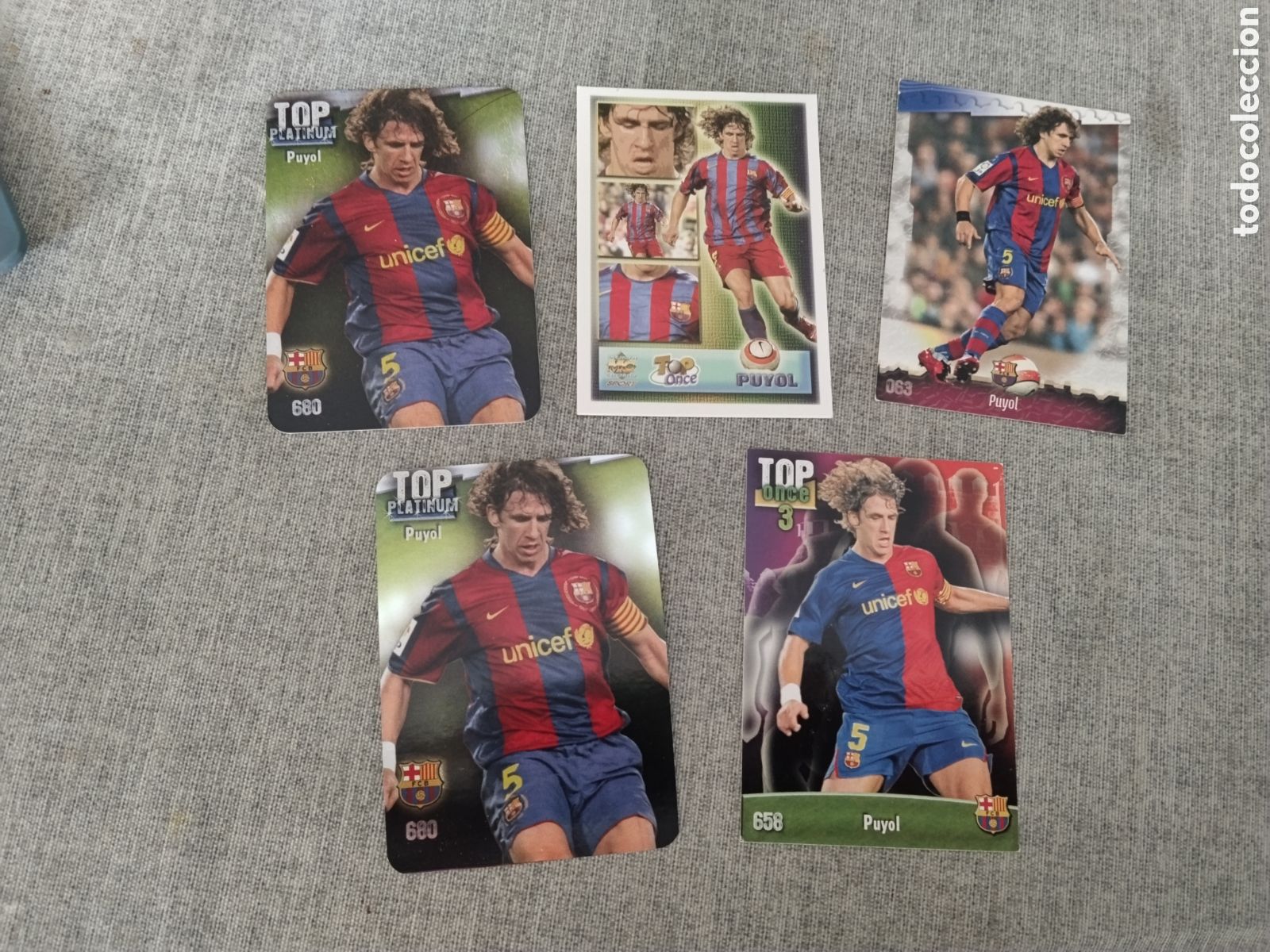 Fu&szlig;ball-Sticker: CARLES PUYOL - FC BARCELONA ( 7 CROMOS / CARDS DIFERENTES )