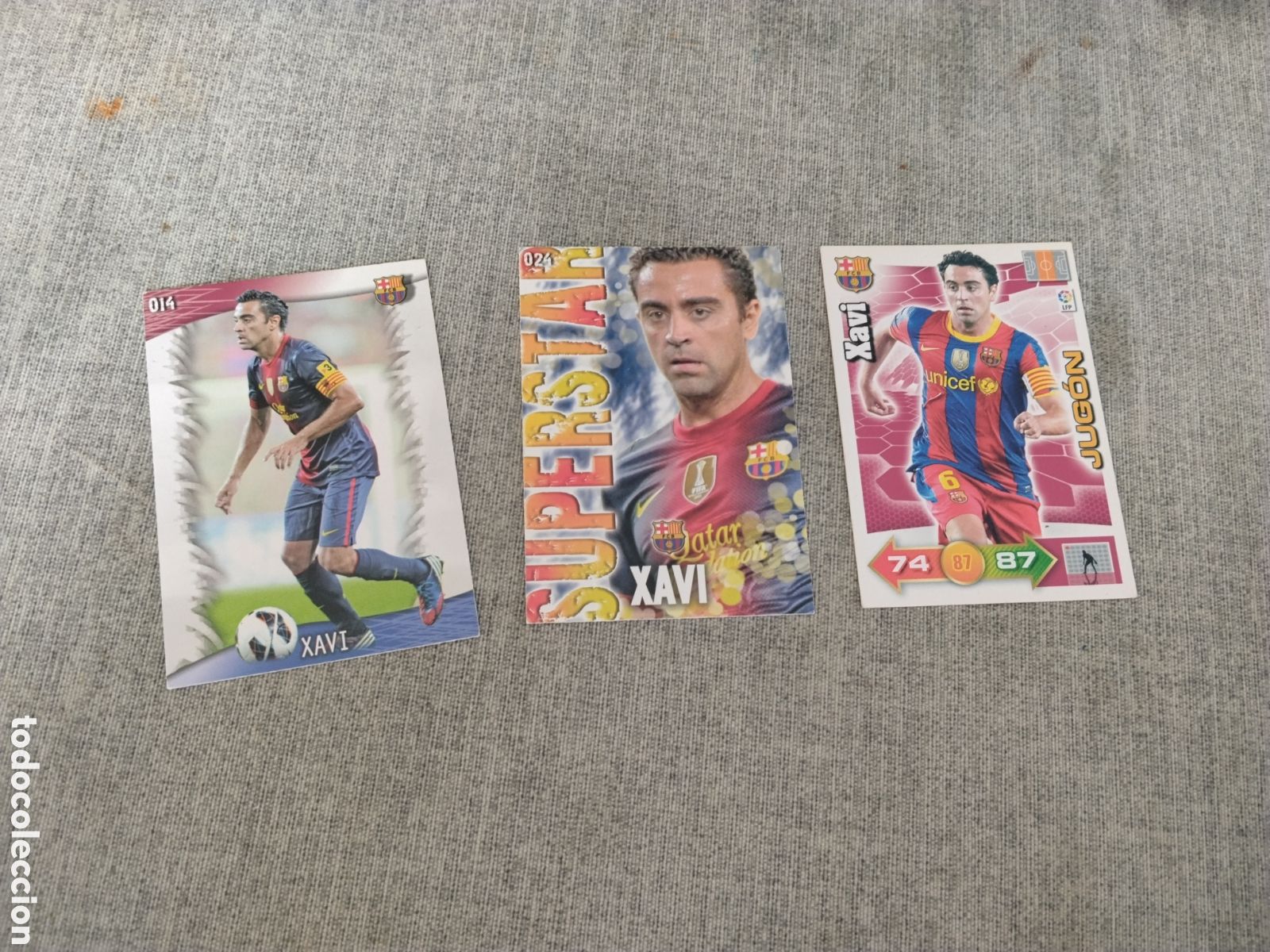 Cromos de f&uacute;tbol: XAVI HERN&Aacute;NDEZ - FC BARCELONA ( 5 CROMOS / CARDS DIFERENTES )
