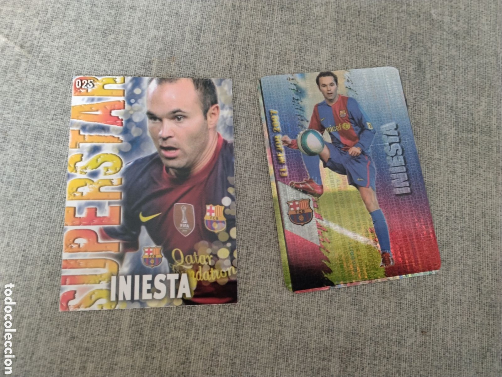 Cartes &agrave; collectionner de Football: ANDR&Eacute;S INIESTA - FC BARCELONA ( 2 CROMOS / CARDS DIFERENTES )