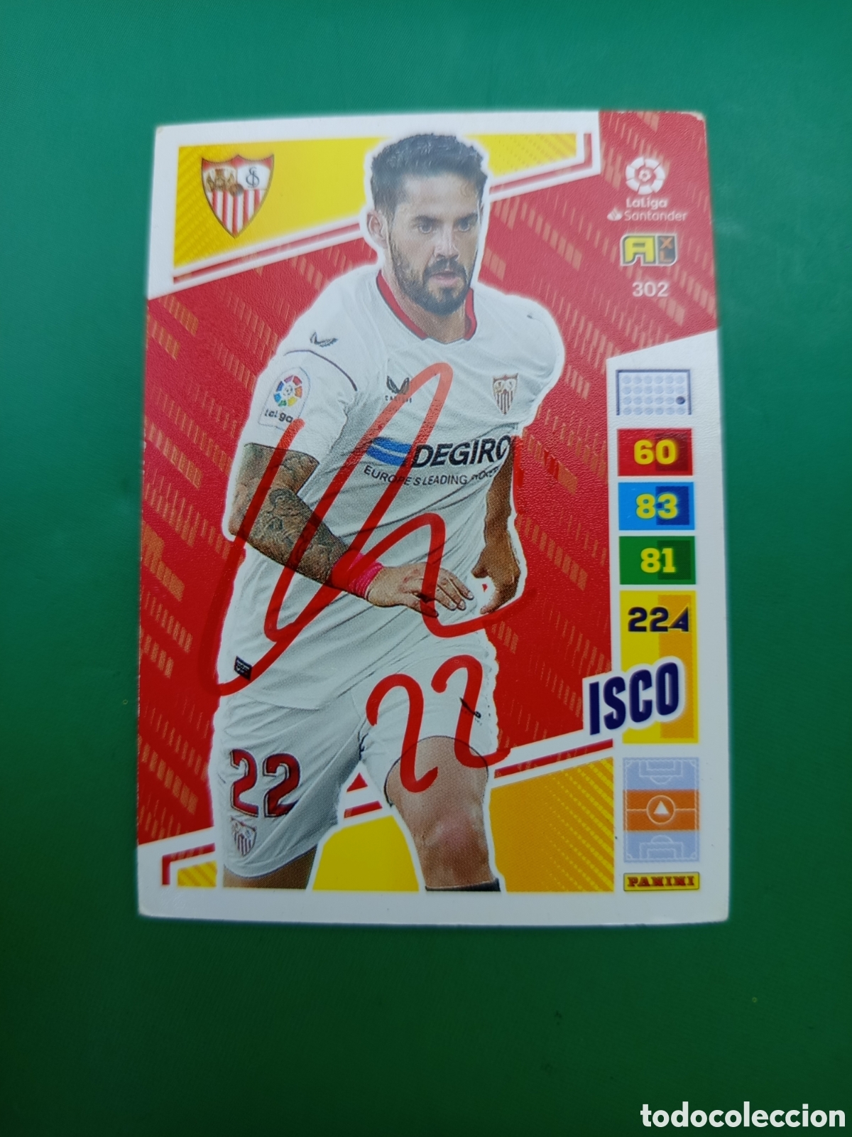 Cromos de Futebol: ❇️ CROMO ⚽ CARD FIRMADO DE ISCO SEVILLA FC 302 22 23 2022 2023 ADRENALYN CON AUT&Oacute;GRAFO ❇️