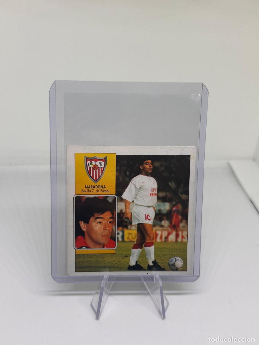 Cromos de f&uacute;tbol: Maradona Coloca Sevilla Liga Este 92 93 1992 1993 Sin pegar