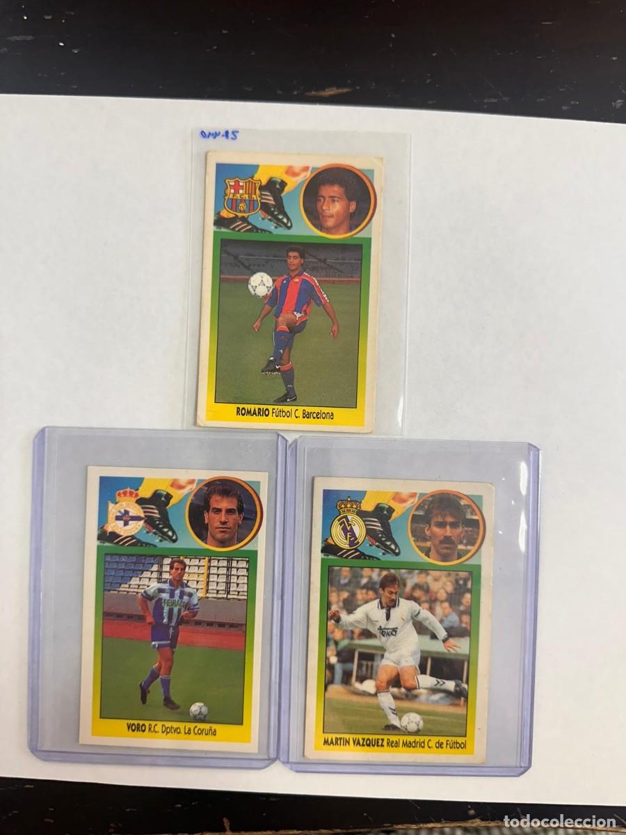 Cromos de f&uacute;tbol: Lote 3 Cromos Voro Fichaje N&ordm;9 Liga Este 93 94 1993 1994 Sin pegar