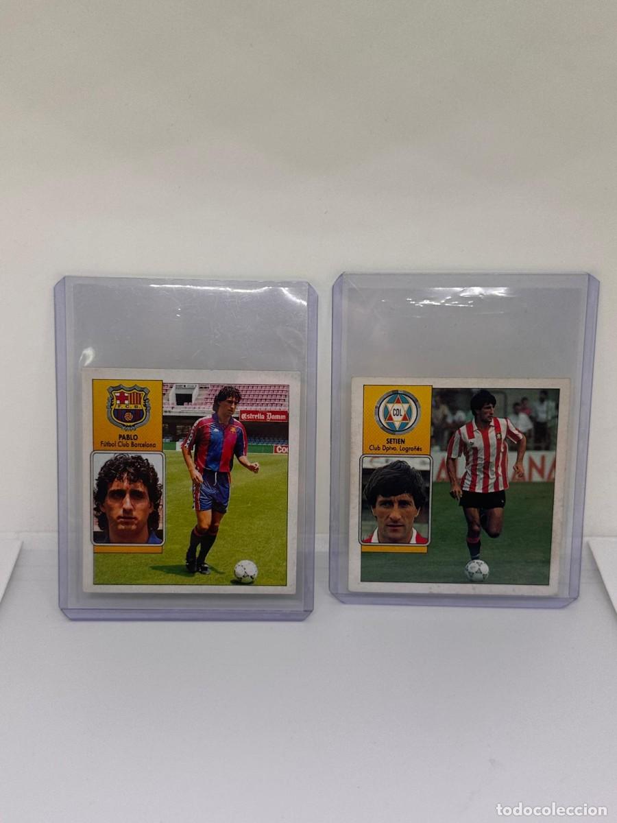 Cromos de f&uacute;tbol: Lote 2 Cromos Setien Y Pablo Fichaje N&ordm;15 Liga Este 92 93 1992 1993 Sin pegar