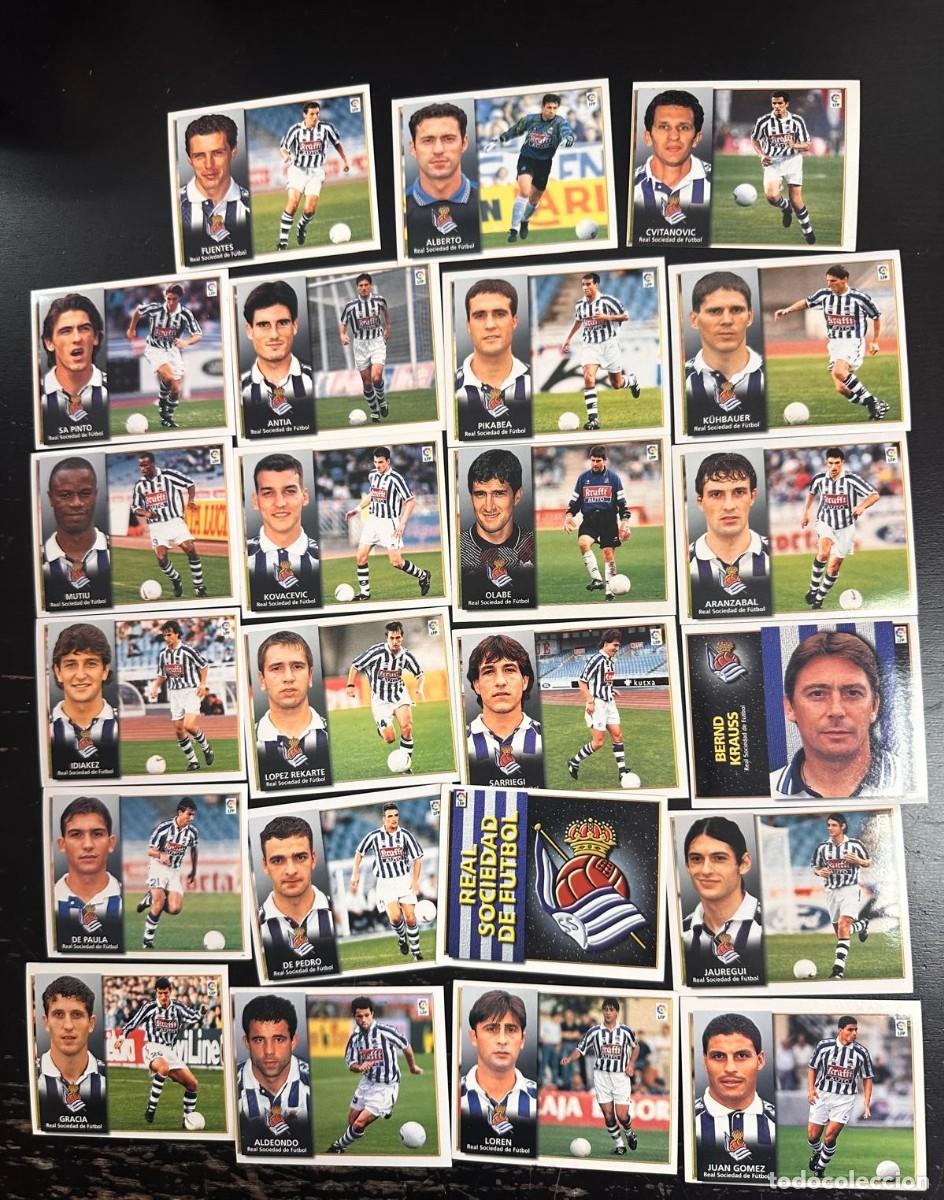 Cromos de f&uacute;tbol: Lote 23 Cromos Real Sociedad Liga Este 98 99 1998 1999 Sin pegar