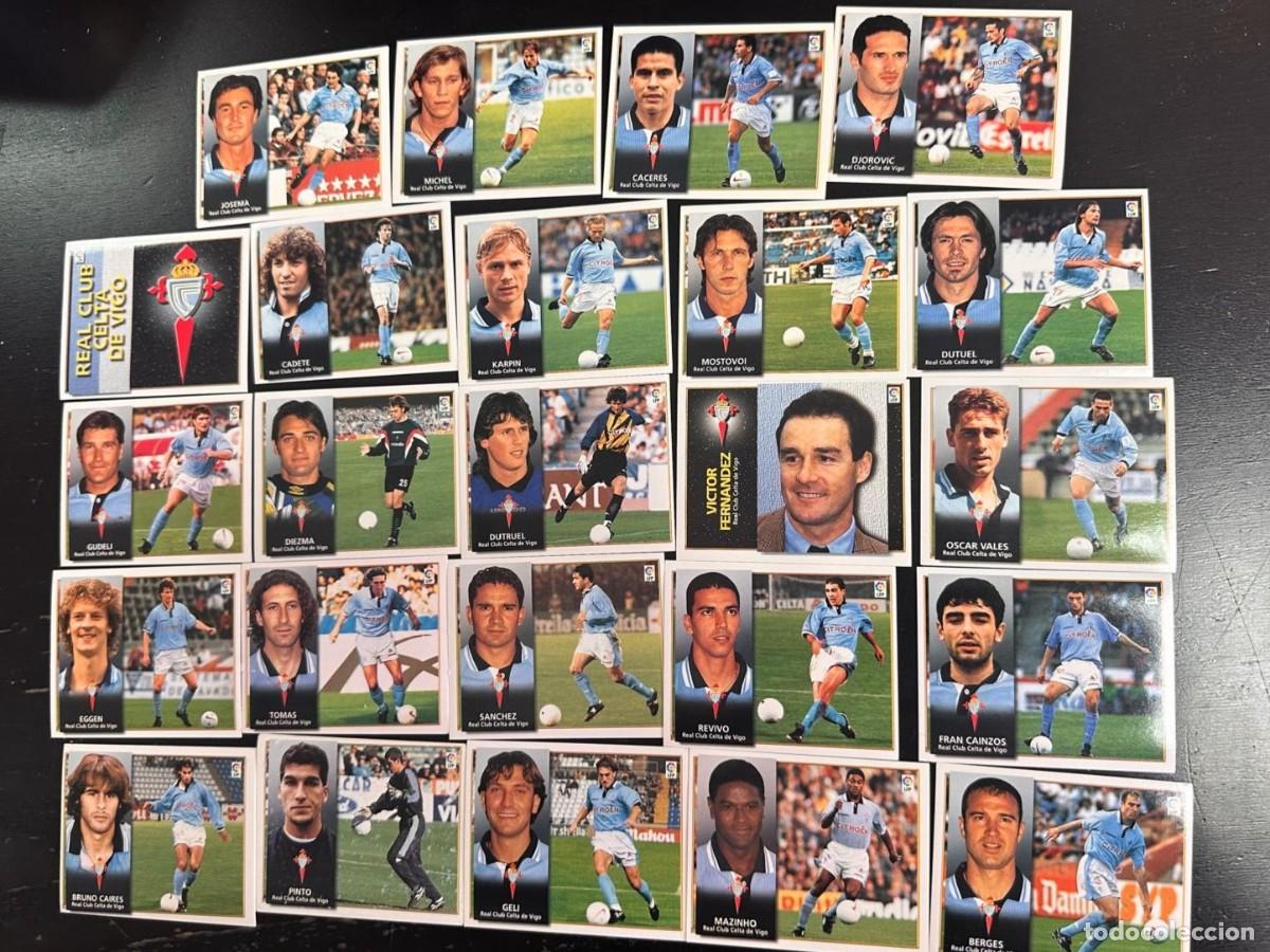 Cromos de f&uacute;tbol: Lote 24 Cromos Celta de Vigo 1 Coloca 1 Fichaje Liga Este 98 99 1998 1999 Sin pegar