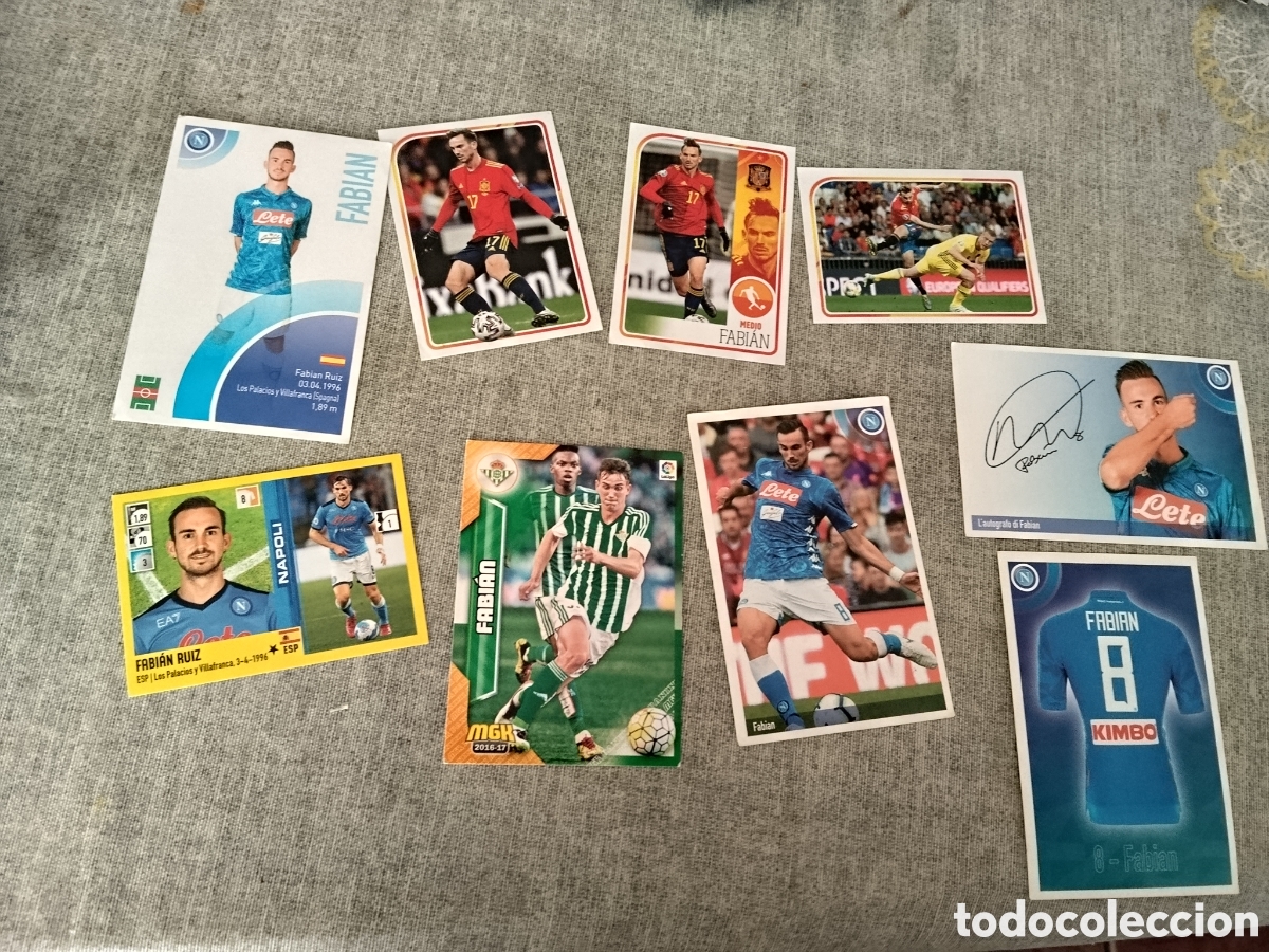 Figurine di Calcio: FABIAN RUIZ - NAPOLES ( 9 CROMOS NAPOLES , BETIS Y ESPA&Ntilde;A )