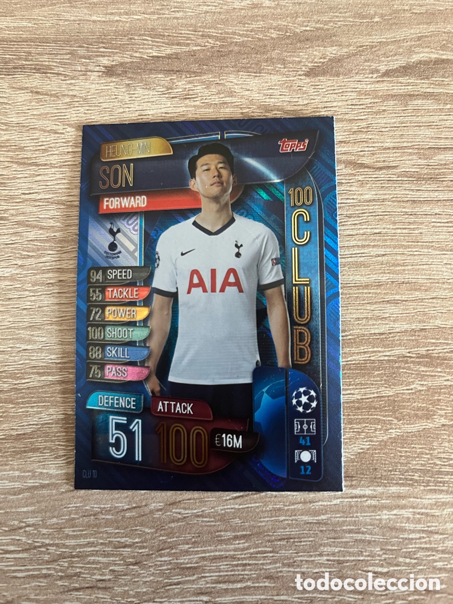 Figurine di Calcio: CLU 10 SON 100 CLUB MATCH ATTAX EXTRA CHAMPIONS LEAGUE 2019 2020 19 20 TOPPS TOTTENHAM