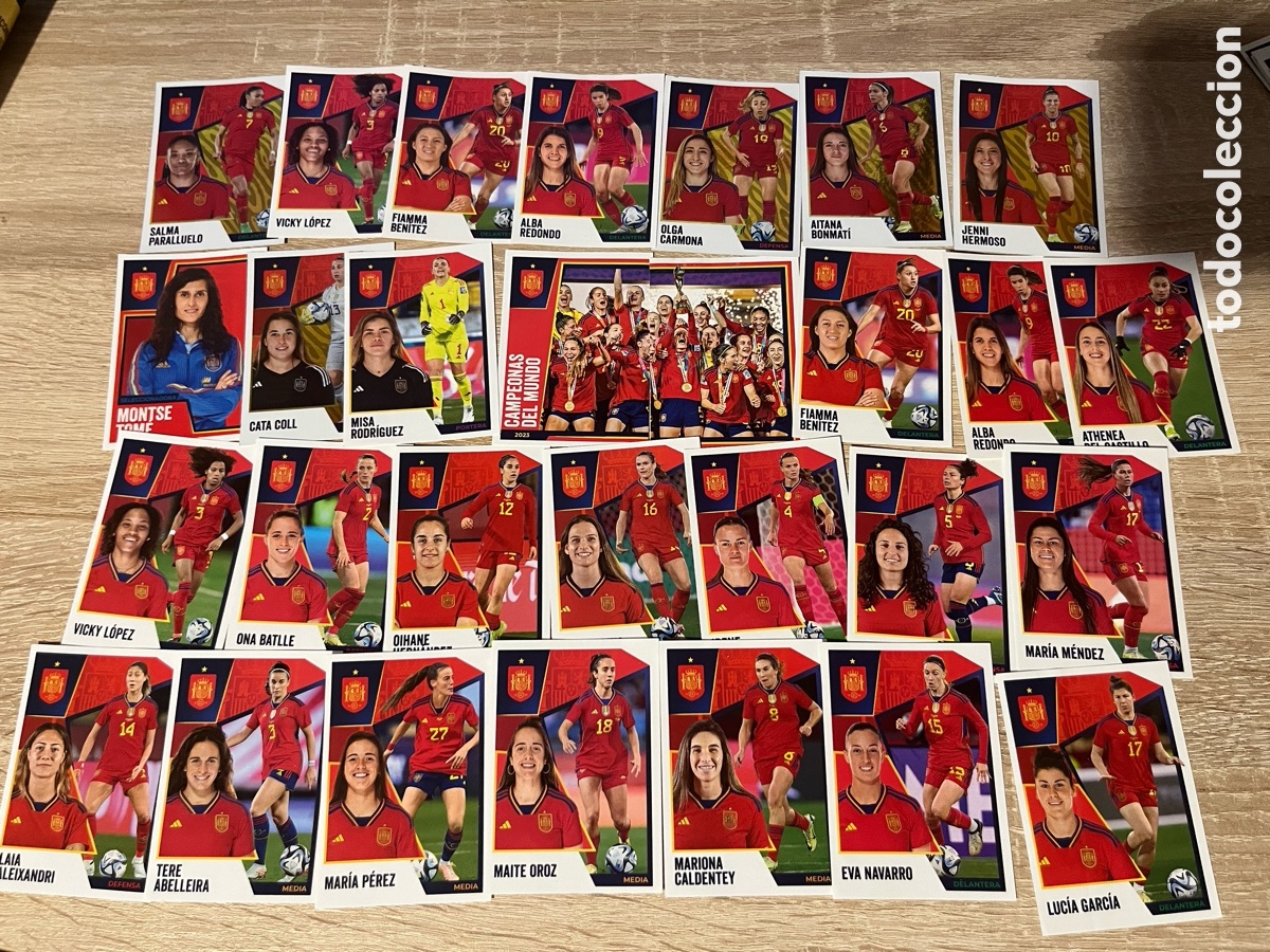Cromos de f&uacute;tbol: LOTE CAMPEONAS DEL MUNDO PANINI CARREFOUR 2024 24 SELECCI&Oacute;N ESPA&Ntilde;OLA FEMENINA DE F&Uacute;TBOL