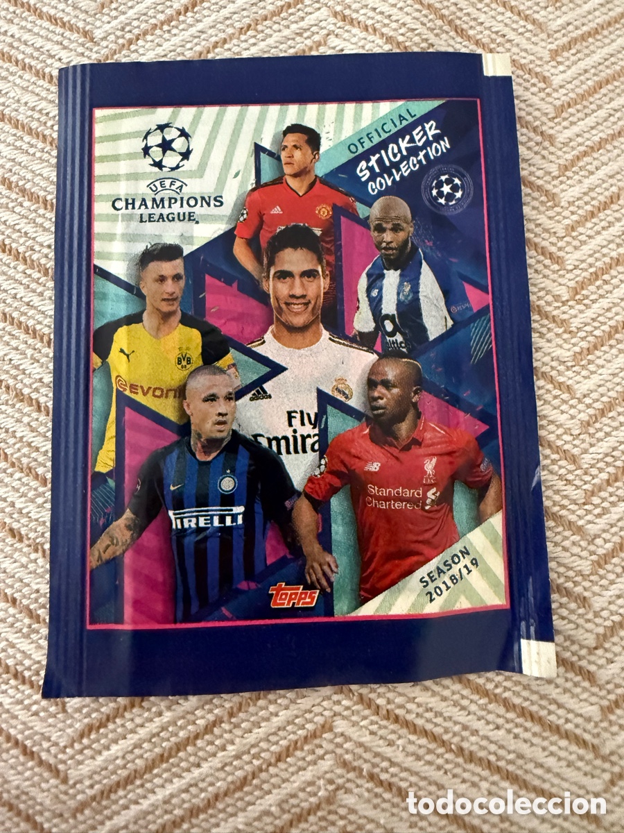 Cromos de f&uacute;tbol: Sobre sin abrir Official Sticker Collection de la UEFA Champions League 2018/19 Topps