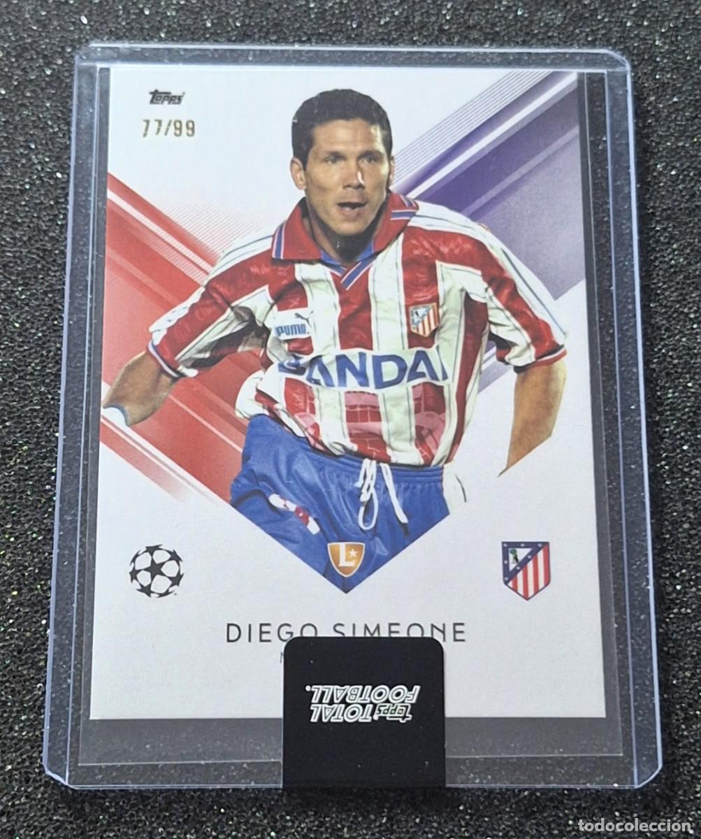 Cromos de f&uacute;tbol: Diego Simeone Atletico de Madrid Topps Total Football 77/99