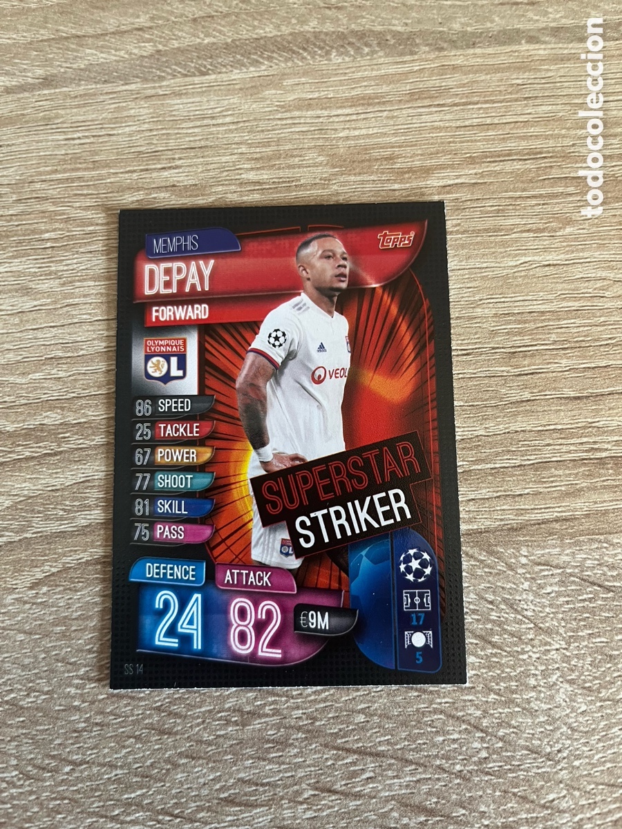 Cromos de f&uacute;tbol: SS14 DEPAY MATCH ATTAX EXTRA FUTBOL TOPPS 20192020 1920 OLYMPIQUE LYON
