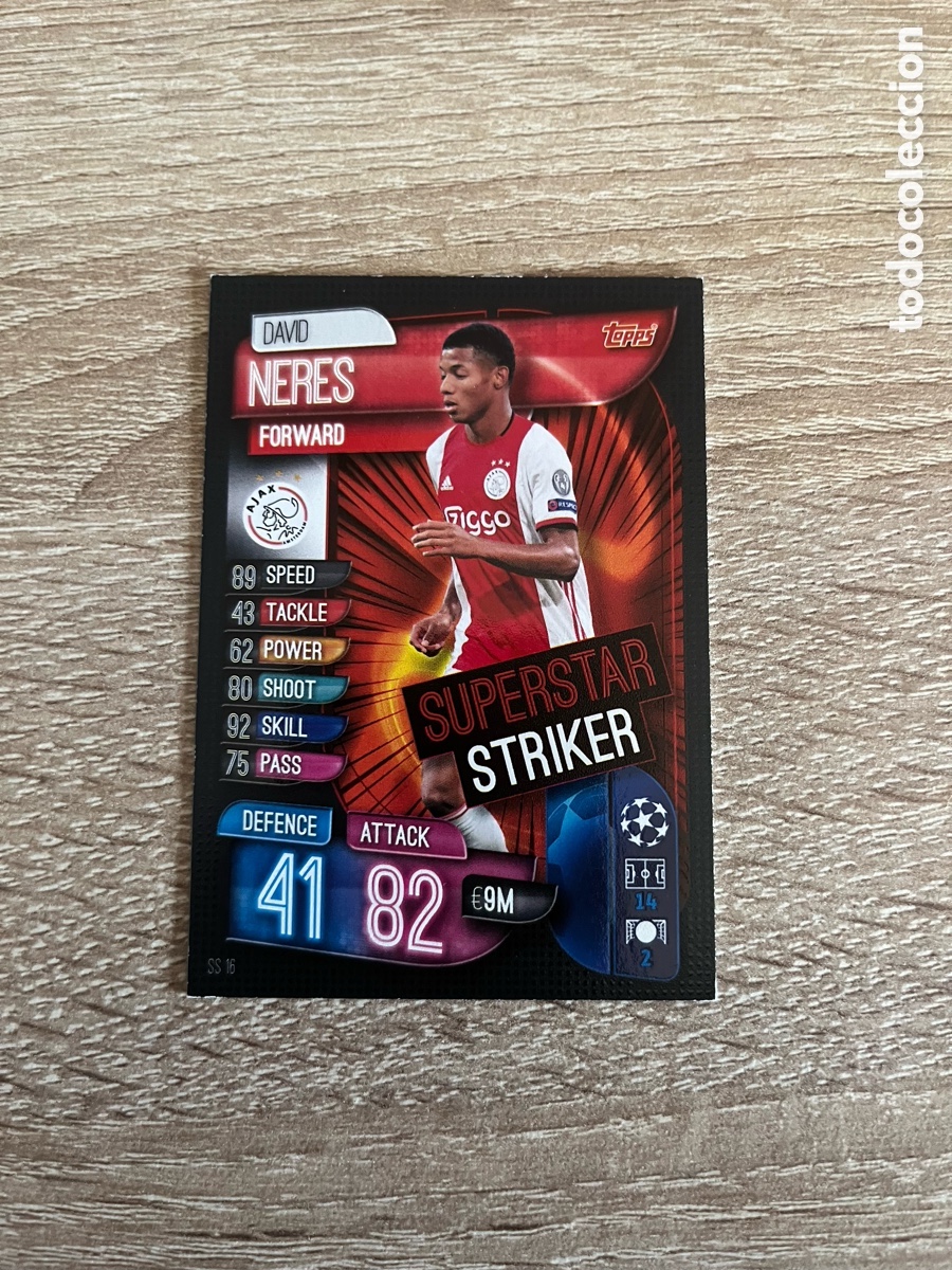 Cartes &agrave; collectionner de Football: SS16 NERES SUPERSTAR STRIKER MATCH ATTAX EXTRA FUTBOL TOPPS 2019 2020 19 20 AJAX
