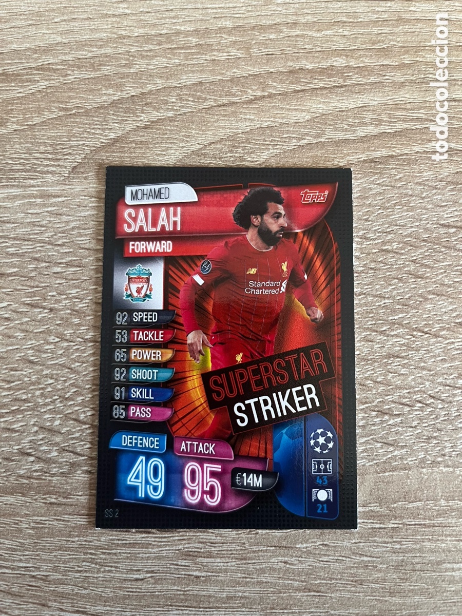 Fu&szlig;ball-Sticker: SS2 SALAH SUPERSTAR STRIKER MATCH ATTAX EXTRA FUTBOL TOPPS 2019 2020 19 20 LIVERPOOL