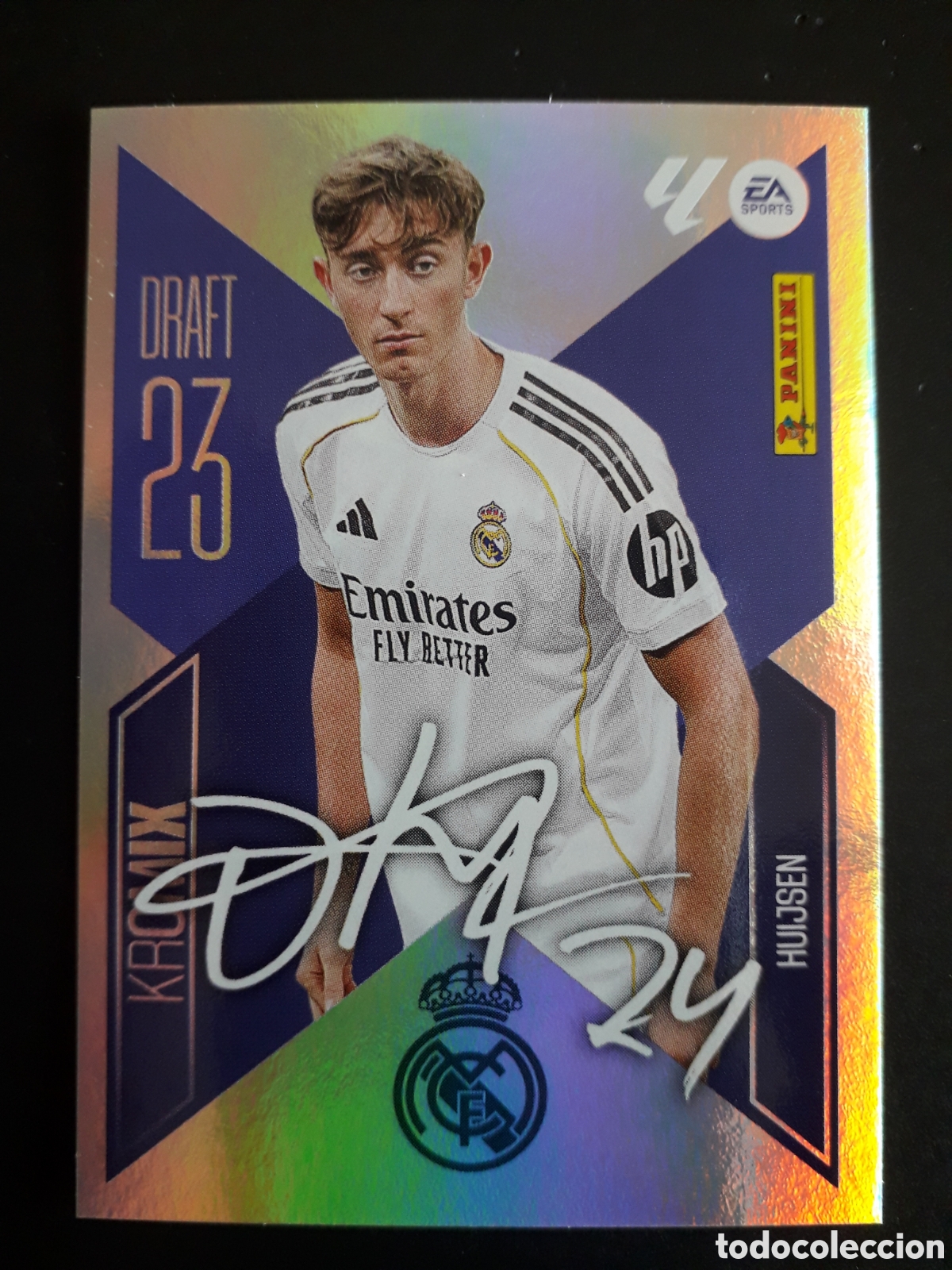 Cromos de f&uacute;tbol: HUIJSEN REAL MADRID DRAFT 23 KROMIX N&deg; K10 ED ESTE 2026 2027 26 27 SIN PEGAR PEDIDO M&Iacute;NIMO 3&euro;