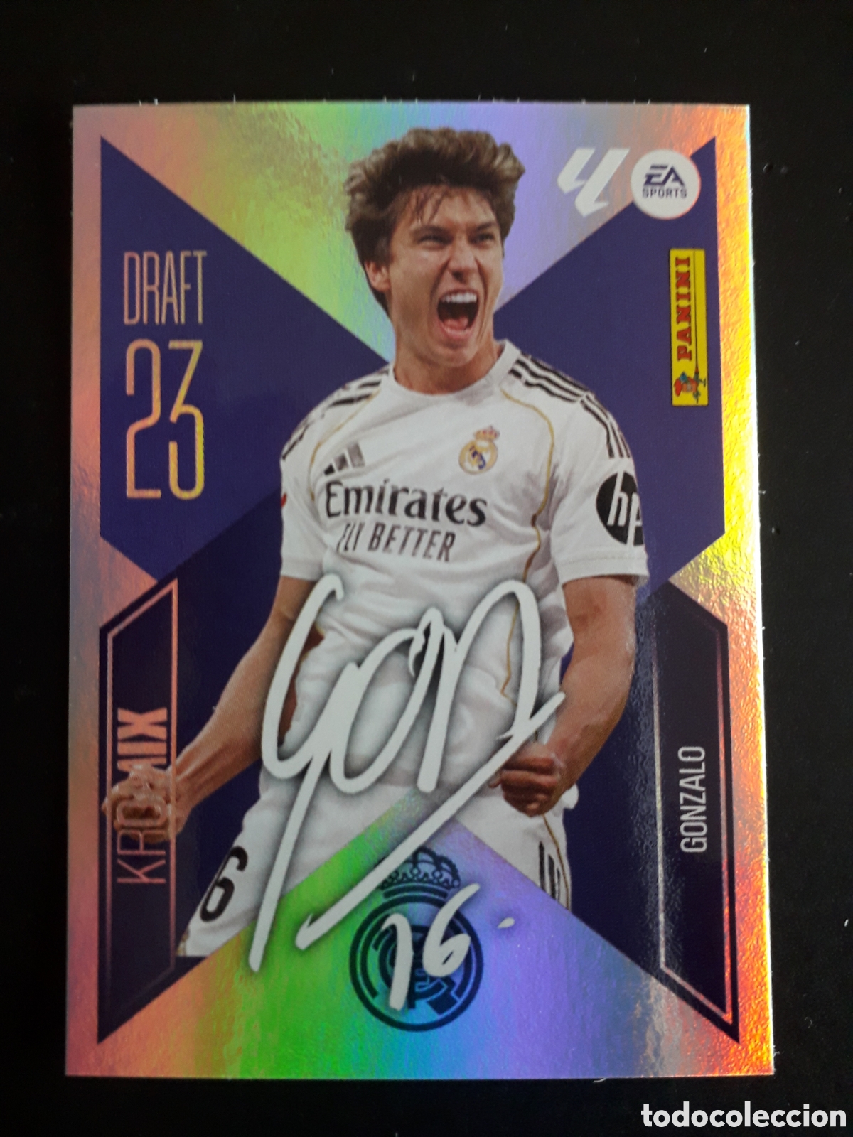 Cromos de f&uacute;tbol: GONZALO REAL MADRID DRAFT 23 KROMIX N&deg; K9 ED ESTE 2026 2027 26 27 SIN PEGAR PEDIDO M&Iacute;NIMO 3&euro;