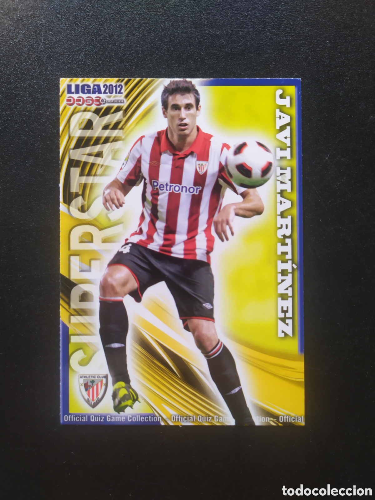 Cromos de f&uacute;tbol: Mundicromo fichas Liga 2011 2012 11 12 Javi Mart&iacute;nez superstar mate n&deg; 160 Athletic Bilbao