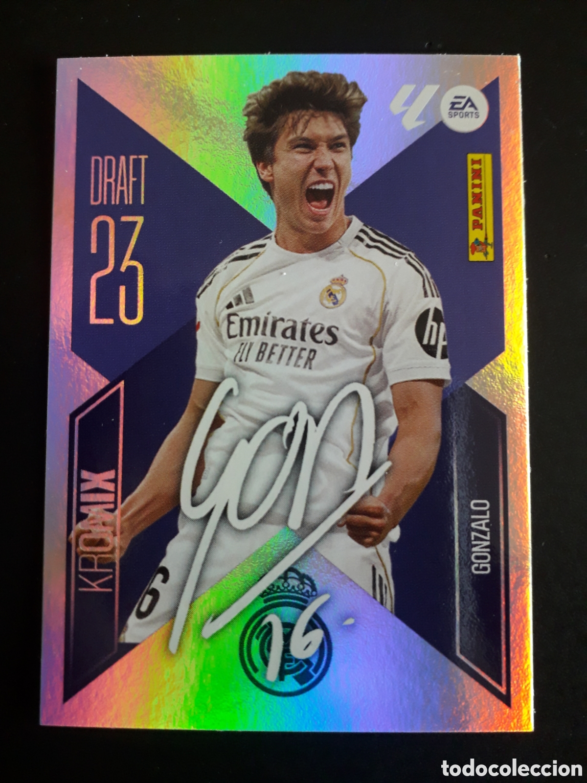 Cromos de f&uacute;tbol: GONZALO REAL MADRID DRAFT 23 KROMIX N&deg; K9 ED ESTE 2026 2027 26 27 SIN PEGAR PEDIDO M&Iacute;NIMO 3&euro;