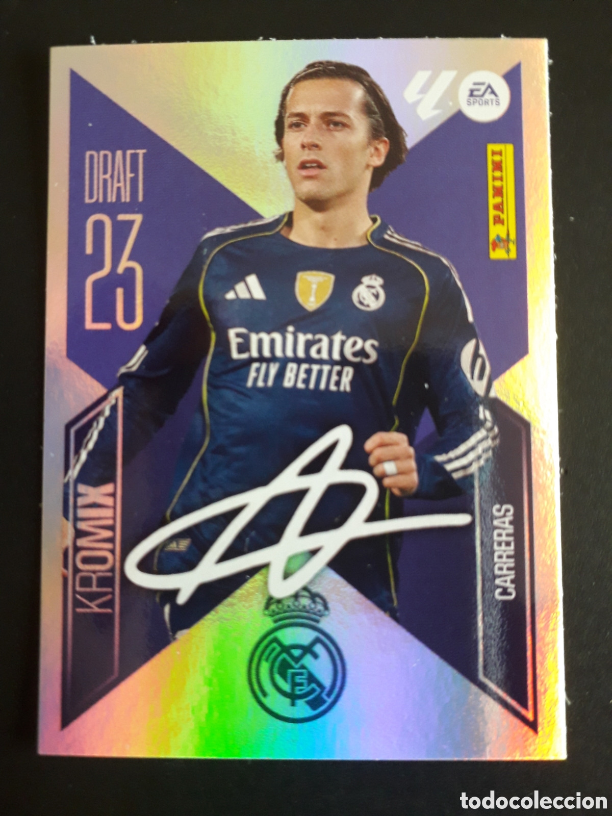 Cromos de f&uacute;tbol: CARRERAS REAL MADRID DRAFT 23 KROMIX N&deg; K5 ED ESTE 2026 2027 26 27 SIN PEGAR PEDIDO M&Iacute;NIMO 3&euro;