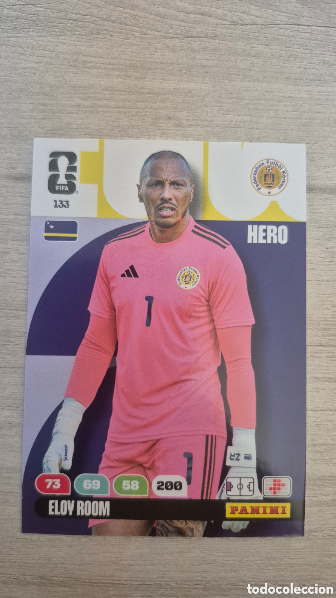 Cromos de f&uacute;tbol: N&deg;133 Cura&ccedil;ao Eloy Room Adrenalyn FIFA World Cup 26