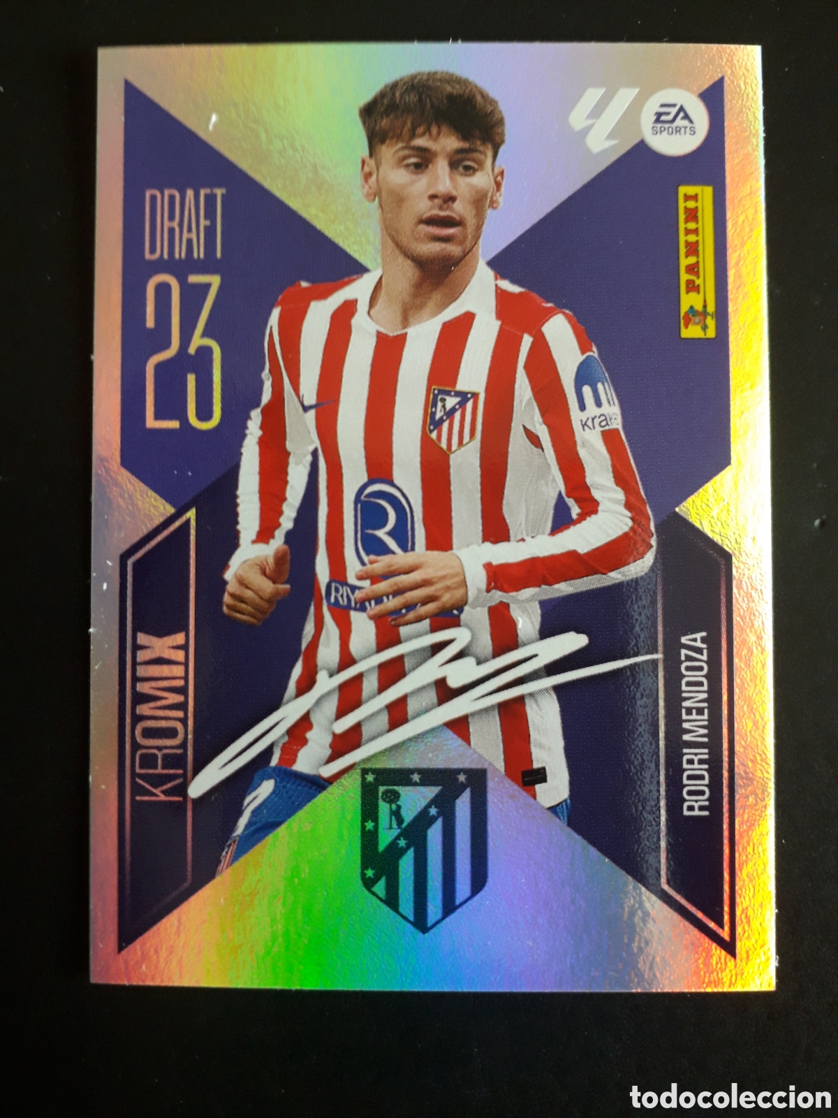 Cromos de Futebol: RODRI MENDOZA, AT MADRID DRAFT 23 KROMIX N&deg; K21 ED ESTE 2026 2027 26 27 SIN PEGAR PEDIDO M&Iacute;NIMO 3&euro;.