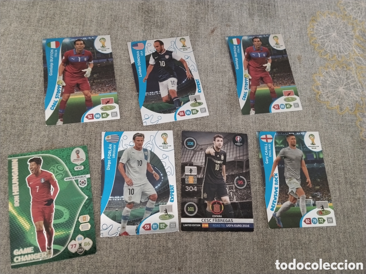 Cromos de Futebol: 7 CARDS . DIFERENTES MUNDIALES. CAHILL, BUFFON, FORLAN, DONOVAN, CESC FABREGAS