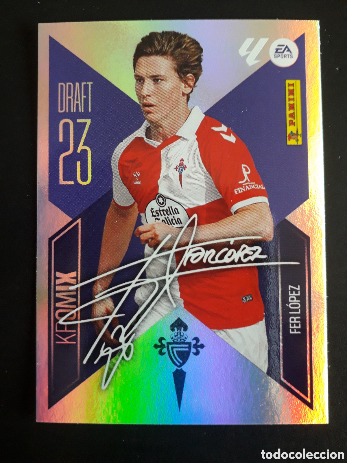 Cromos de f&uacute;tbol: FER L&Oacute;PEZ CELTA DE VIGO DRAFT 23 KROMIX N&deg; K7 ED ESTE 2026 2027 26 27 SIN PEGAR PEDIDO M&Iacute;NIMO 3&euro;