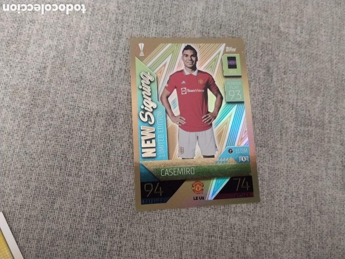 Cromos de f&uacute;tbol: MATCH ATTAX 2022 23 ( NEW SIGNING LIMITED EDITION ) CASEMIRO - MANCHESTER UNITED LE U2